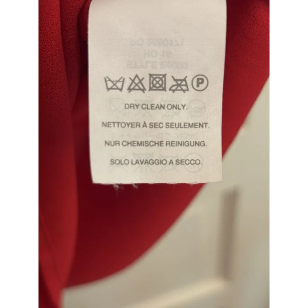 J Crew Women's Red Crew Neck Sleeveless‎ Lace Detailed Blouse Size 0